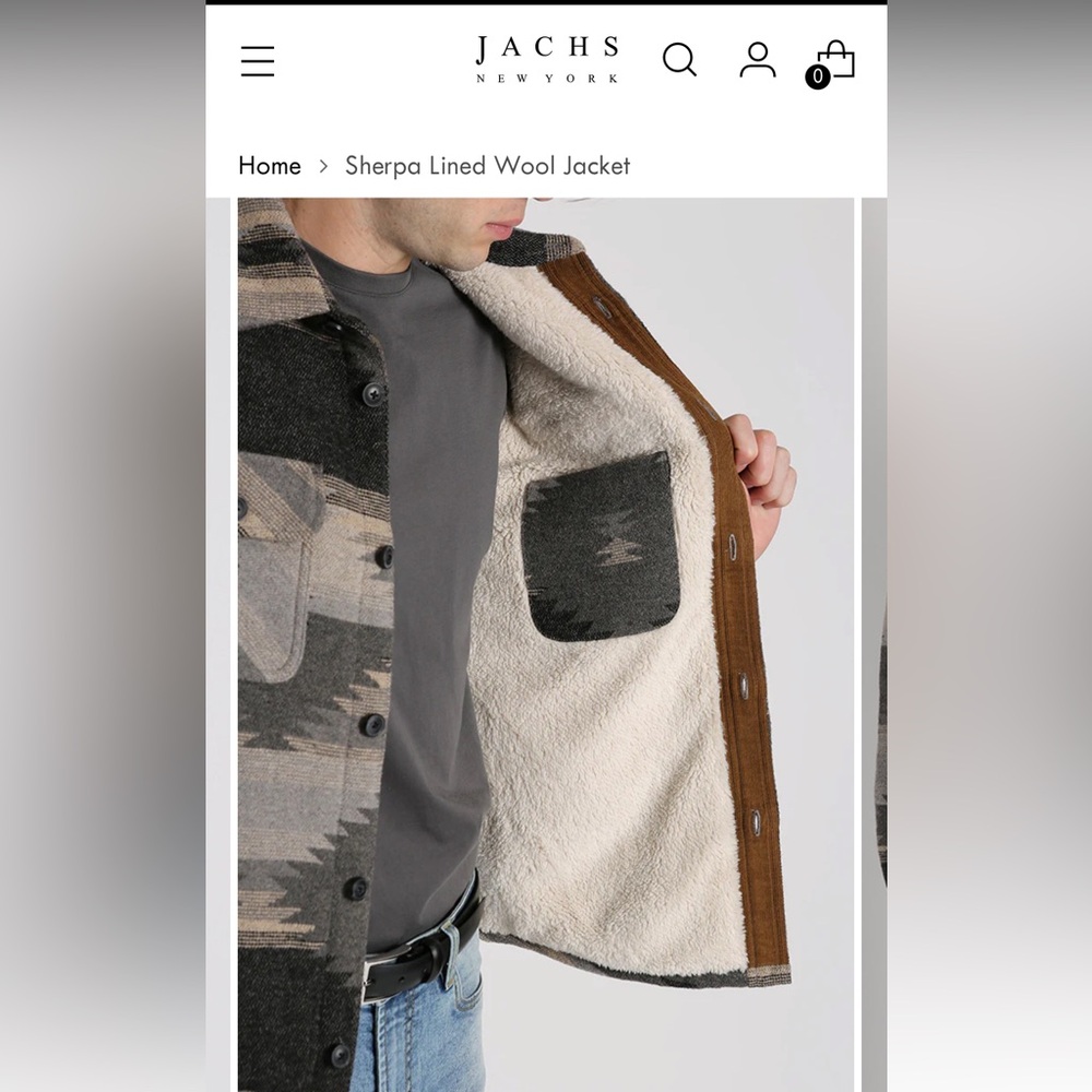 NWT Jachs New York Wool Blend Sherpa Lined Jacket Size S - Picture 14 of 15